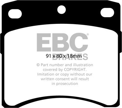 EBC Brakes DP939 - Bremžu uzliku kompl., Disku bremzes www.autospares.lv