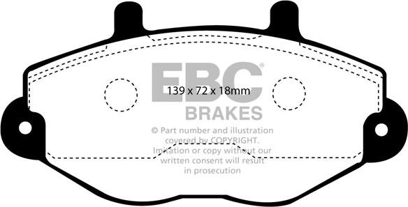 EBC Brakes DP920 - Bremžu uzliku kompl., Disku bremzes www.autospares.lv