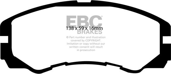 EBC Brakes DP973 - Bremžu uzliku kompl., Disku bremzes www.autospares.lv