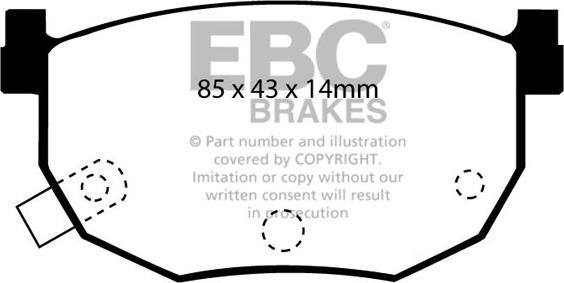 EBC Brakes DP4528R - Bremžu uzliku kompl., Disku bremzes www.autospares.lv