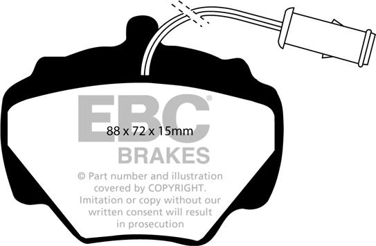 EBC Brakes DP4663R - Bremžu uzliku kompl., Disku bremzes www.autospares.lv