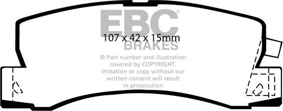 EBC Brakes DP4628R - Bremžu uzliku kompl., Disku bremzes www.autospares.lv