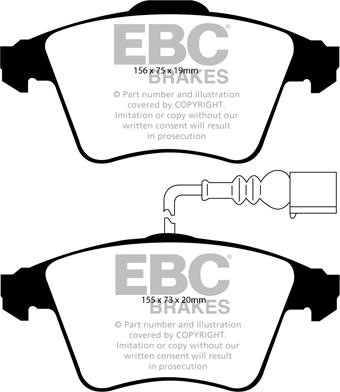 EBC Brakes DP41935R - Bremžu uzliku kompl., Disku bremzes www.autospares.lv