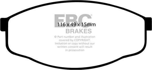 EBC Brakes DP419 - Bremžu uzliku kompl., Disku bremzes www.autospares.lv