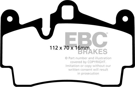 EBC Brakes DP41474R - Тормозные колодки, дисковые, комплект www.autospares.lv