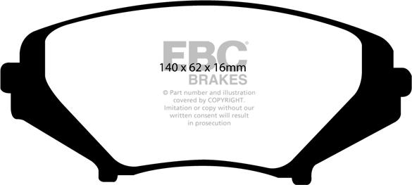 EBC Brakes DP41665R - Bremžu uzliku kompl., Disku bremzes www.autospares.lv