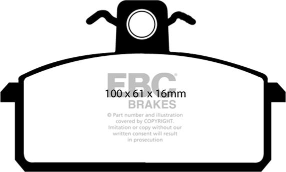 EBC Brakes DP410/4 - Bremžu uzliku kompl., Disku bremzes www.autospares.lv