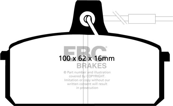 EBC Brakes DP410 - Bremžu uzliku kompl., Disku bremzes www.autospares.lv