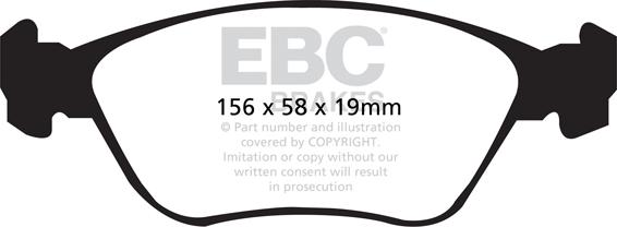 EBC Brakes DP41362R - Brake Pad Set, disc brake www.autospares.lv