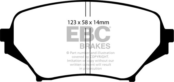 EBC Brakes DP41774R - Bremžu uzliku kompl., Disku bremzes www.autospares.lv