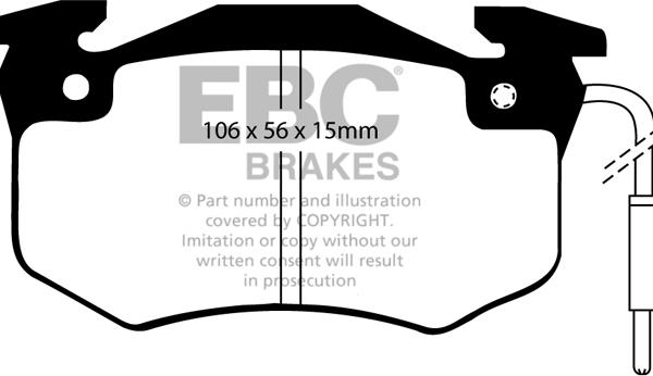 EBC Brakes DP489/2 - Bremžu uzliku kompl., Disku bremzes autospares.lv