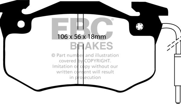 EBC Brakes DP489 - Bremžu uzliku kompl., Disku bremzes www.autospares.lv