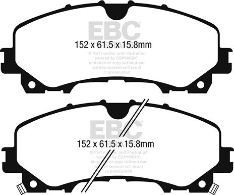 EBC Brakes DP43036R - Bremžu uzliku kompl., Disku bremzes www.autospares.lv