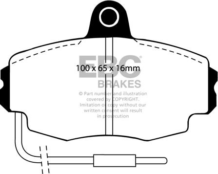 EBC Brakes DP426/4 - Brake Pad Set, disc brake www.autospares.lv