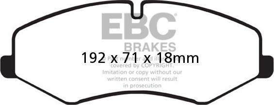 EBC Brakes DP42060R - Bremžu uzliku kompl., Disku bremzes www.autospares.lv