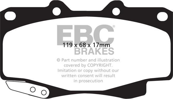 EBC Brakes DP42005R - Bremžu uzliku kompl., Disku bremzes www.autospares.lv