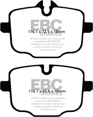 EBC Brakes DP42089R - Bremžu uzliku kompl., Disku bremzes autospares.lv