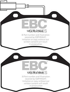 EBC Brakes DP42021R - Bremžu uzliku kompl., Disku bremzes www.autospares.lv