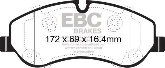 EBC Brakes DPX2151 - Bremžu uzliku kompl., Disku bremzes www.autospares.lv