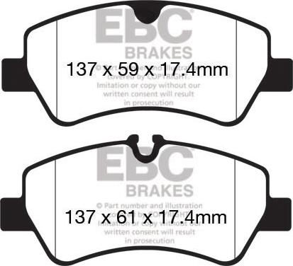 EBC Brakes DP42152R - Bremžu uzliku kompl., Disku bremzes www.autospares.lv