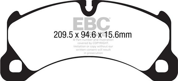 EBC Brakes DP42162R - Bremžu uzliku kompl., Disku bremzes www.autospares.lv