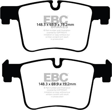 EBC Brakes DP42105R - Bremžu uzliku kompl., Disku bremzes www.autospares.lv