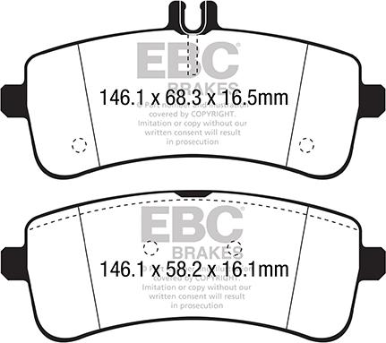 EBC Brakes DP42350R - Bremžu uzliku kompl., Disku bremzes www.autospares.lv