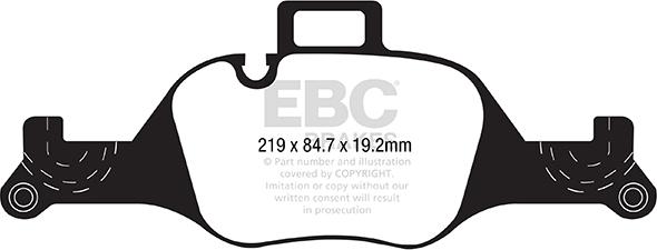 EBC Brakes DP42289R - Bremžu uzliku kompl., Disku bremzes www.autospares.lv