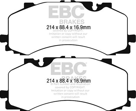 EBC Brakes DP42279R - Bremžu uzliku kompl., Disku bremzes www.autospares.lv