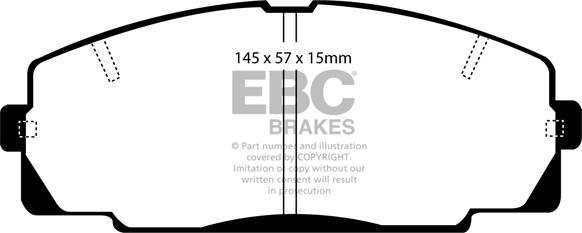 EBC Brakes DP4722R - Bremžu uzliku kompl., Disku bremzes www.autospares.lv