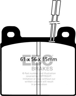 EBC Brakes DP507 - Brake Pad Set, disc brake www.autospares.lv