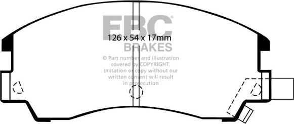 EBC Brakes DP582 - Bremžu uzliku kompl., Disku bremzes www.autospares.lv