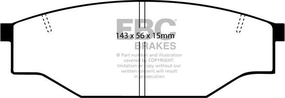 EBC Brakes DP539 - Bremžu uzliku kompl., Disku bremzes www.autospares.lv