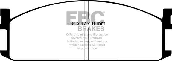 EBC Brakes DP535 - Bremžu uzliku kompl., Disku bremzes www.autospares.lv