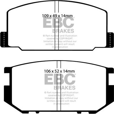 EBC Brakes DP532 - Bremžu uzliku kompl., Disku bremzes autospares.lv