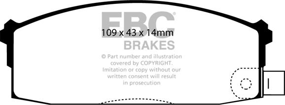 EBC Brakes DP526 - Bremžu uzliku kompl., Disku bremzes www.autospares.lv