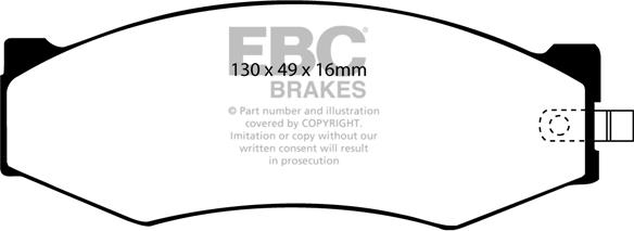 EBC Brakes DP527 - Bremžu uzliku kompl., Disku bremzes www.autospares.lv