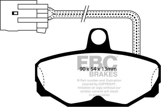 EBC Brakes DP571/2 - Bremžu uzliku kompl., Disku bremzes www.autospares.lv