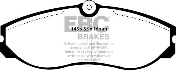 EBC Brakes DP6947 - Тормозные колодки, дисковые, комплект www.autospares.lv