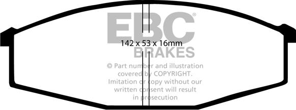 EBC Brakes DP641 - Bremžu uzliku kompl., Disku bremzes www.autospares.lv