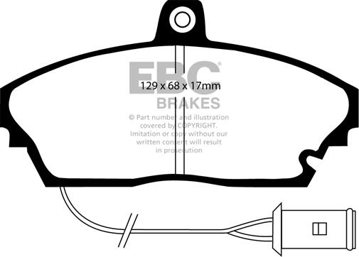 EBC Brakes DP643 - Тормозные колодки, дисковые, комплект www.autospares.lv