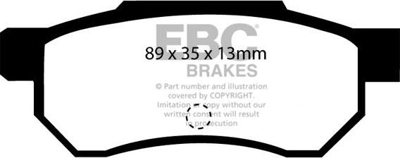 EBC Brakes DP642 - Bremžu uzliku kompl., Disku bremzes www.autospares.lv