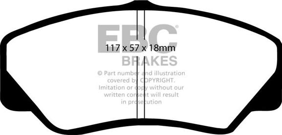 EBC Brakes DP650 - Bremžu uzliku kompl., Disku bremzes www.autospares.lv