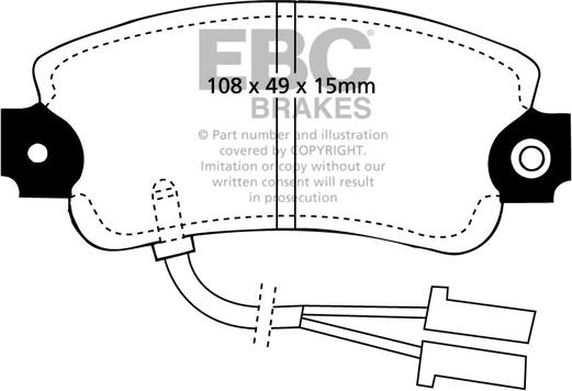 EBC Brakes DP653 - Bremžu uzliku kompl., Disku bremzes www.autospares.lv