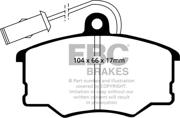 EBC Brakes DP616/2 - Bremžu uzliku kompl., Disku bremzes www.autospares.lv