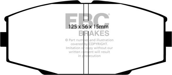 EBC Brakes DP610 - Bremžu uzliku kompl., Disku bremzes www.autospares.lv