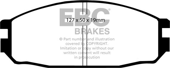 EBC Brakes DP688 - Bremžu uzliku kompl., Disku bremzes www.autospares.lv