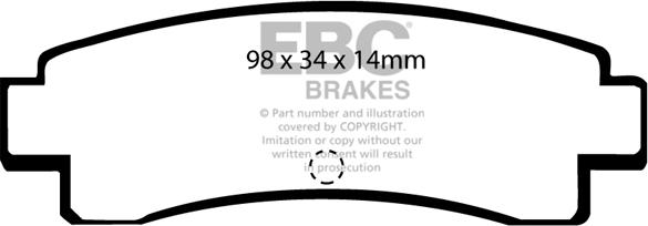 EBC Brakes DP682 - Bremžu uzliku kompl., Disku bremzes autospares.lv