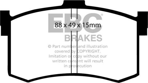 EBC Brakes DP631 - Brake Pad Set, disc brake www.autospares.lv