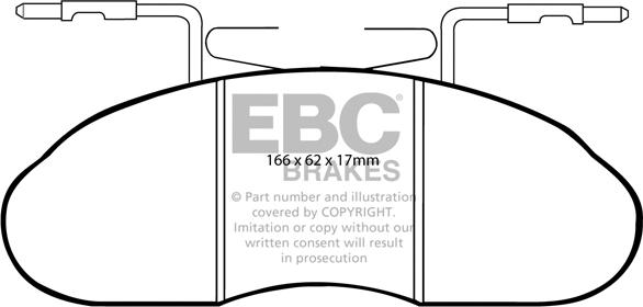 EBC Brakes DP633/2 - Bremžu uzliku kompl., Disku bremzes www.autospares.lv